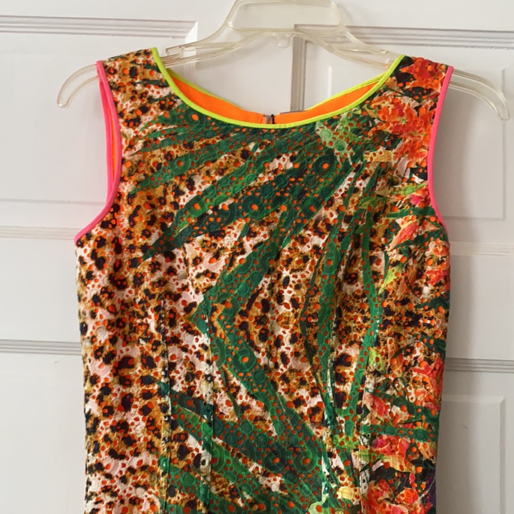 Ellie Tahari tropical print dress. Sz 0. NWT $598 - Picture 3 of 11